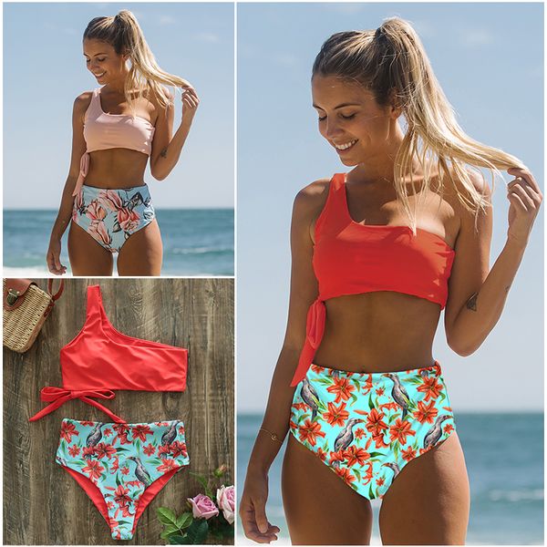 bikinis 2021 women new one shoulder swimwear high waist swimsuit bandage bathing suits beach wear biquini female, White;black
bikinis 2021 women new one shoulder swimwear high waist swimsuit bandage bathing suits beach wear biquini female, White;black