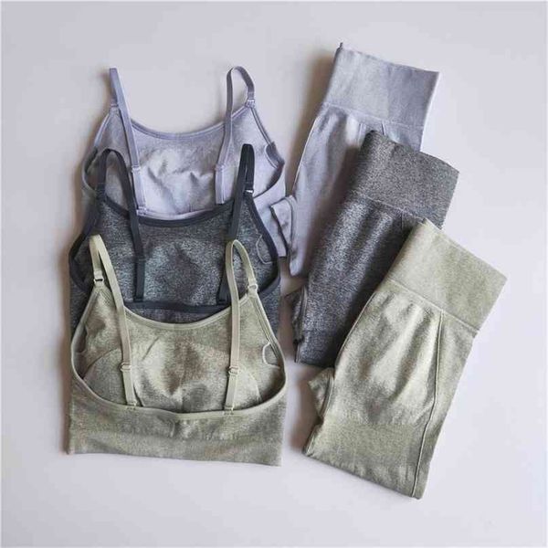 workout clothes for women sports bra+high waist leggings 2 piece set fitness sport suit gym seamless yoga clothing sportwear 210813, Gray
workout clothes for women sports bra+high waist leggings 2 piece set fitness sport suit gym seamless yoga clothing sportwear 210813, Gray