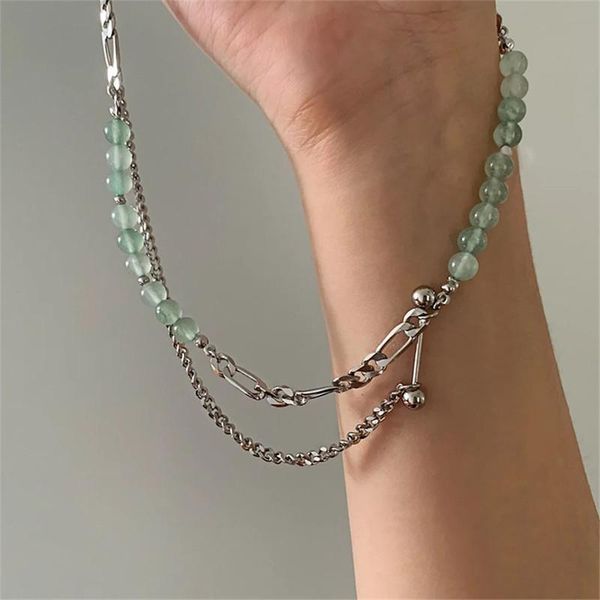 chains 2021 korean trendy retro green stone silver color metal clavicle chain necklace for women simple aesthetic jewelry
chains 2021 korean trendy retro green stone silver color metal clavicle chain necklace for women simple aesthetic jewelry