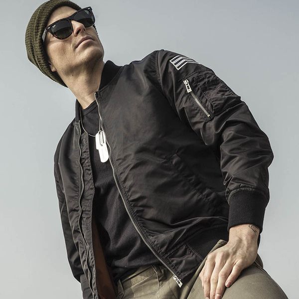 fashion jacket akyk stand collar american pilot baseball suit spring autumn men's coat, Black;brown
fashion jacket akyk stand collar american pilot baseball suit spring autumn men's coat, Black;brown