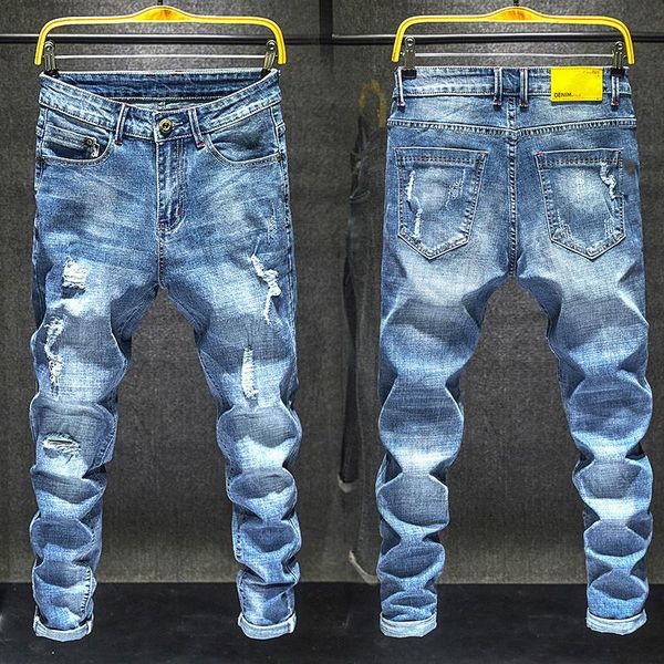 men's jeans spring and autumn slim straight denim trousers large size stretch korean loose pants trend, Blue
men's jeans spring and autumn slim straight denim trousers large size stretch korean loose pants trend, Blue