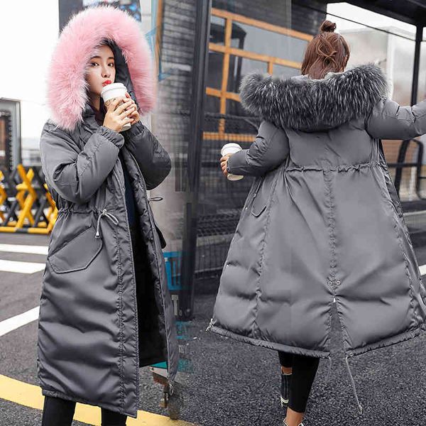 winter women's jacket long down cotton padded coat women parka korean pink large fur female parkas chaqueta mujer kj670, Black
winter women's jacket long down cotton padded coat women parka korean pink large fur female parkas chaqueta mujer kj670, Black