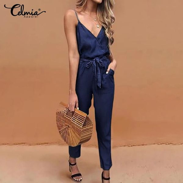 women's jumpsuits & rompers celmia women summer straps denim sleeveless casual pants long jeans elegant playsuits plus size overall 7, Black;white
women's jumpsuits & rompers celmia women summer straps denim sleeveless casual pants long jeans elegant playsuits plus size overall 7, Black;white