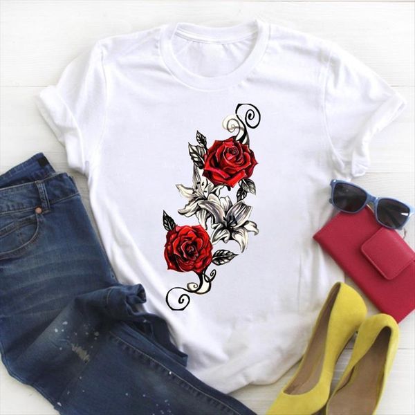flower vintage short sleeve women t shirts style fashion print tee clothes graphic, White
flower vintage short sleeve women t shirts style fashion print tee clothes graphic, White