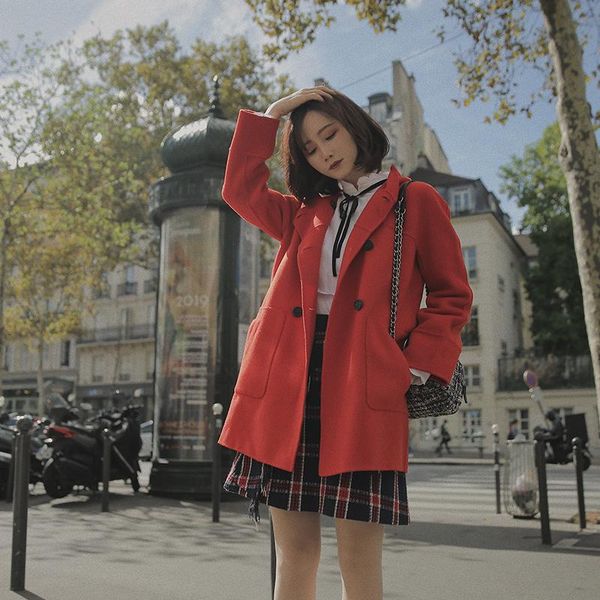 women's jackets luxury counter brand chen xiaoying original design age reducing temperament celebrity red double faced cashmere coat, Black;brown
women's jackets luxury counter brand chen xiaoying original design age reducing temperament celebrity red double faced cashmere coat, Black;brown