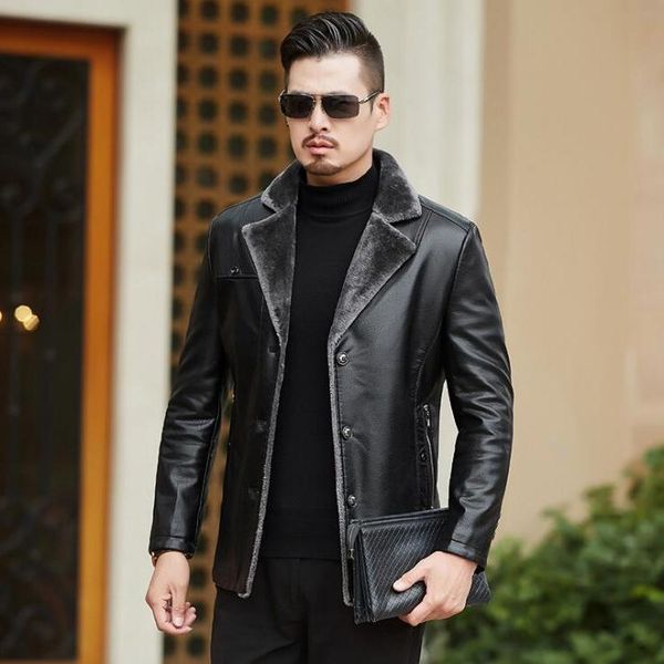men's fur & faux 2021 brand fashion winter outerwear mens business casual pu leather jacket male suit collar jackets long-sleeve coats, Black
men's fur & faux 2021 brand fashion winter outerwear mens business casual pu leather jacket male suit collar jackets long-sleeve coats, Black