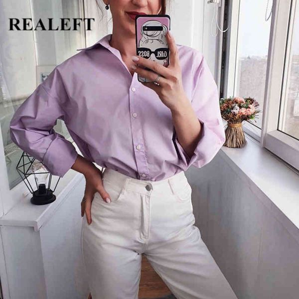 100% cotton purple oversize women's blouse korean style long sleeve button elegant loose shirts lady 210428, White
100% cotton purple oversize women's blouse korean style long sleeve button elegant loose shirts lady 210428, White