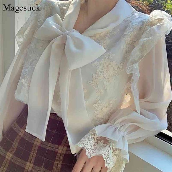 puff sleeve lace stitched chiffon shirts for women spring bow office lady blouses floral casual white blouse 13506 210512
puff sleeve lace stitched chiffon shirts for women spring bow office lady blouses floral casual white blouse 13506 210512