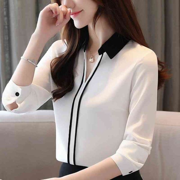 fall women long sleeve shirts turn down collar office ladies white blouse fashion chiffon blouse women female b760 210602
fall women long sleeve shirts turn down collar office ladies white blouse fashion chiffon blouse women female b760 210602