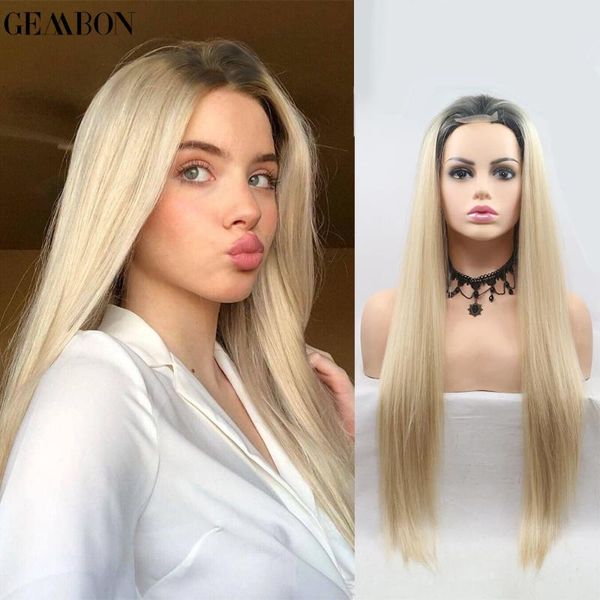 28" synthetic lace front wigs transparent frontal long straight wig water wave bob hair for white/black women gembon
28" synthetic lace front wigs transparent frontal long straight wig water wave bob hair for white/black women gembon