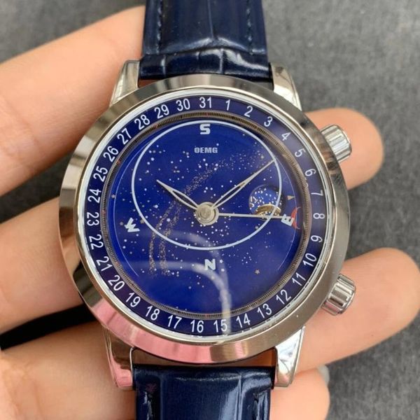 wristwatches men's watches complication chronograph automatic mechanical watch oemg 6102 blue starry sky 44mm leather strap 1:1, Slivery;brown
wristwatches men's watches complication chronograph automatic mechanical watch oemg 6102 blue starry sky 44mm leather strap 1:1, Slivery;brown