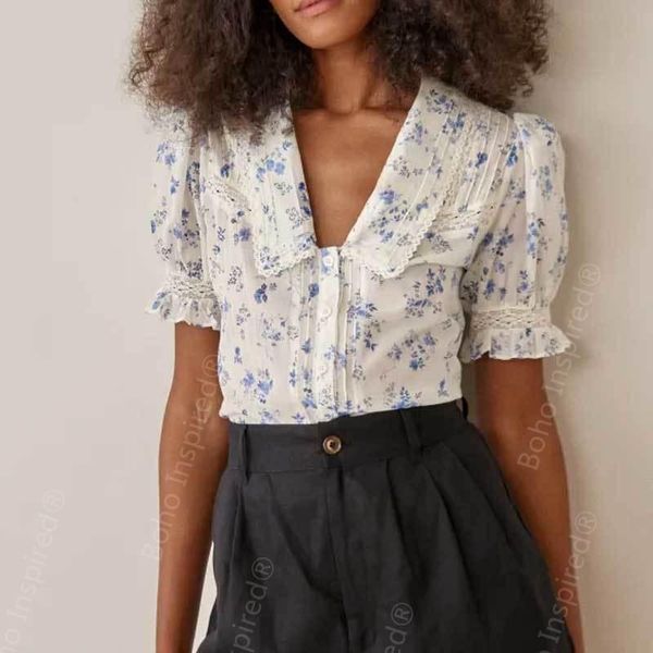 women's blouses & shirts boho inspired floral print summer blouse women short sleeve turn-down collar lace elegant ladies shirt 2022 to, White
women's blouses & shirts boho inspired floral print summer blouse women short sleeve turn-down collar lace elegant ladies shirt 2022 to, White
