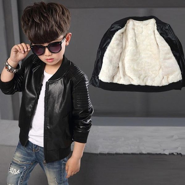 clothing sets boys coats autumn winter fashion korean children's plus velvet warming cotton pu leather jacket for 6-15y kids arrived, White
clothing sets boys coats autumn winter fashion korean children's plus velvet warming cotton pu leather jacket for 6-15y kids arrived, White