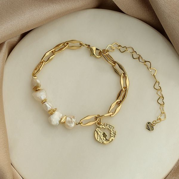 aaa designer jewelry minority design simple baroque pearl friend bracelet female indifference personality temperament, Silver
aaa designer jewelry minority design simple baroque pearl friend bracelet female indifference personality temperament, Silver