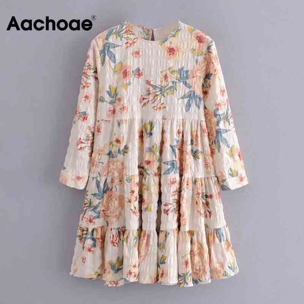 aachoae women o neck floral print mini dress loose long sleeve casual dresses female spring summer vintage dress vestidos 210413, Black;gray
aachoae women o neck floral print mini dress loose long sleeve casual dresses female spring summer vintage dress vestidos 210413, Black;gray