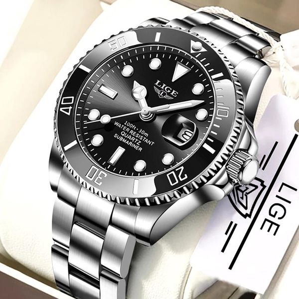 wristwatches lige fashion men watch 30atm waterproof date clock male sport quartz wristwatch relogio masculino, Slivery;brown
wristwatches lige fashion men watch 30atm waterproof date clock male sport quartz wristwatch relogio masculino, Slivery;brown