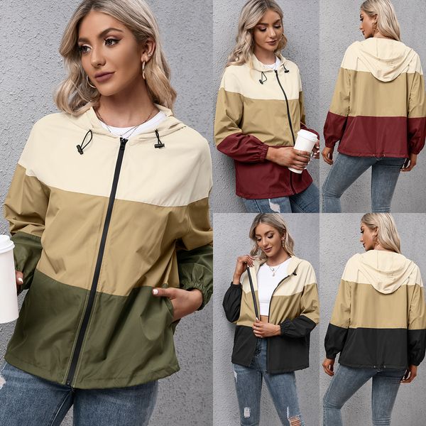 new hooded color matching jacket rainproof jacket outdoor sports mountaineering suit windproof jacket, Black;brown
new hooded color matching jacket rainproof jacket outdoor sports mountaineering suit windproof jacket, Black;brown