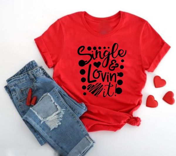 cute woman gift valentine shirts for women funny valentines day shirt casual tee single lovin it t-shirt women's, White
cute woman gift valentine shirts for women funny valentines day shirt casual tee single lovin it t-shirt women's, White