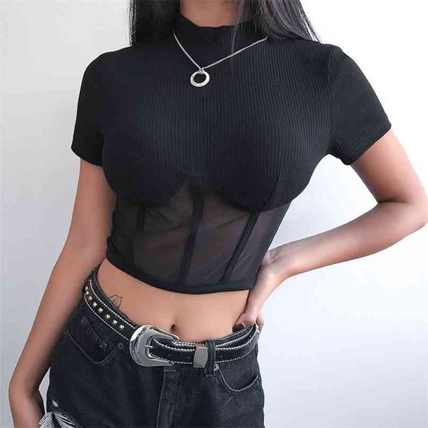 patchwork black mesh ladies t shirt casual harajuku short sleeve women crop ops ees summer party 210607, White
patchwork black mesh ladies t shirt casual harajuku short sleeve women crop ops ees summer party 210607, White