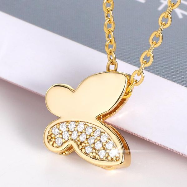 pendant necklaces fashion unique hollow zircon butterfly for women girl rose gold stainless steel choker friend jewelry gifts, Silver
pendant necklaces fashion unique hollow zircon butterfly for women girl rose gold stainless steel choker friend jewelry gifts, Silver