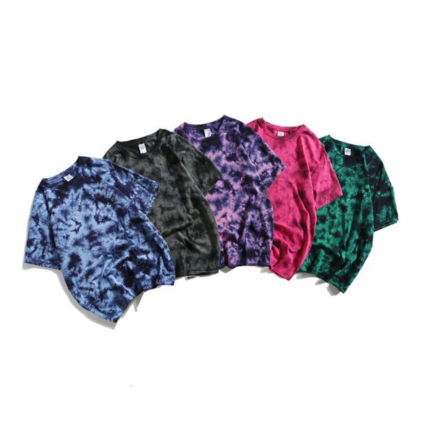 men's shirt fashion brand street personality tie dye loose short sleeve t-shirt hip hop, White;black
men's shirt fashion brand street personality tie dye loose short sleeve t-shirt hip hop, White;black
