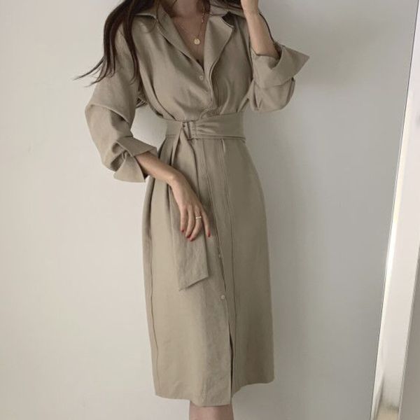 dress autumn korean casual chic sheath bodycon long women slim split bandage party with belt vestidos robe femme u7fm, Black;gray
dress autumn korean casual chic sheath bodycon long women slim split bandage party with belt vestidos robe femme u7fm, Black;gray