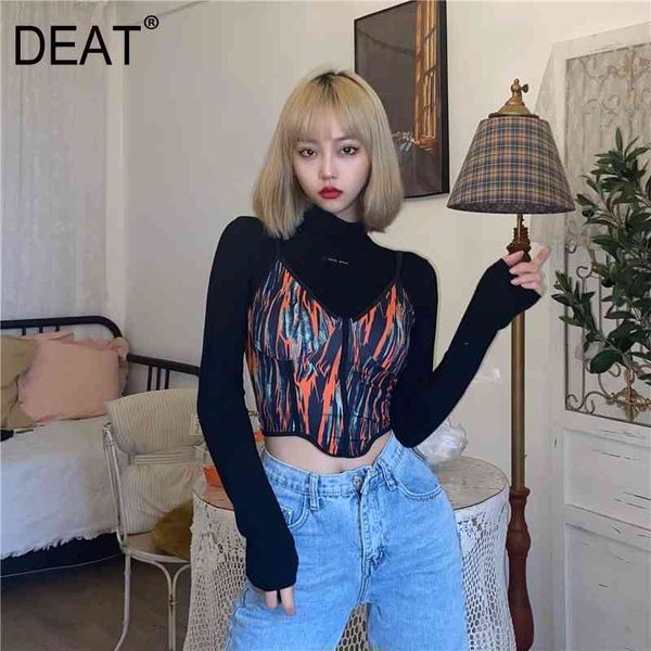spring= autumn fashion casual two piece black bottomed women long sleeve tight short high neck t-shirt sh084 210421, White
spring= autumn fashion casual two piece black bottomed women long sleeve tight short high neck t-shirt sh084 210421, White
