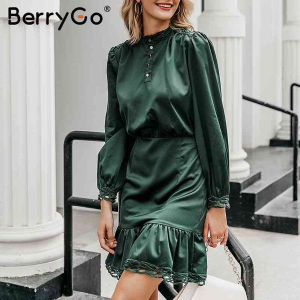 berrygo vintage ruffled lace satin dress women long sleeve stand neck ladies es high waist tactical autumn winter 210513, Black;gray
berrygo vintage ruffled lace satin dress women long sleeve stand neck ladies es high waist tactical autumn winter 210513, Black;gray