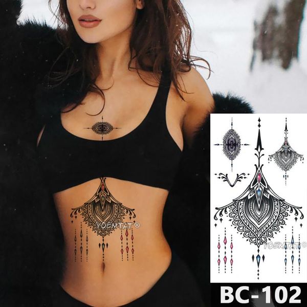 temporary tattoos 1 sheet chest body tattoo waterproof jewelry scalloped gem mandala pattern decal waist art sticker for women
temporary tattoos 1 sheet chest body tattoo waterproof jewelry scalloped gem mandala pattern decal waist art sticker for women
