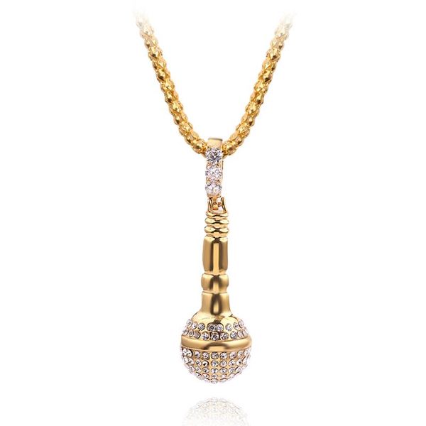 pendant necklaces punk crystal microphone necklace for women men bijoux femme choker chain fashion party collar jewelry, Silver
pendant necklaces punk crystal microphone necklace for women men bijoux femme choker chain fashion party collar jewelry, Silver