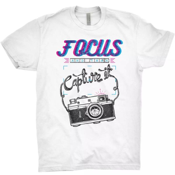 focus and then capture it t shirt p pgrapher nikon sony canon panasonic, White;black
focus and then capture it t shirt p pgrapher nikon sony canon panasonic, White;black