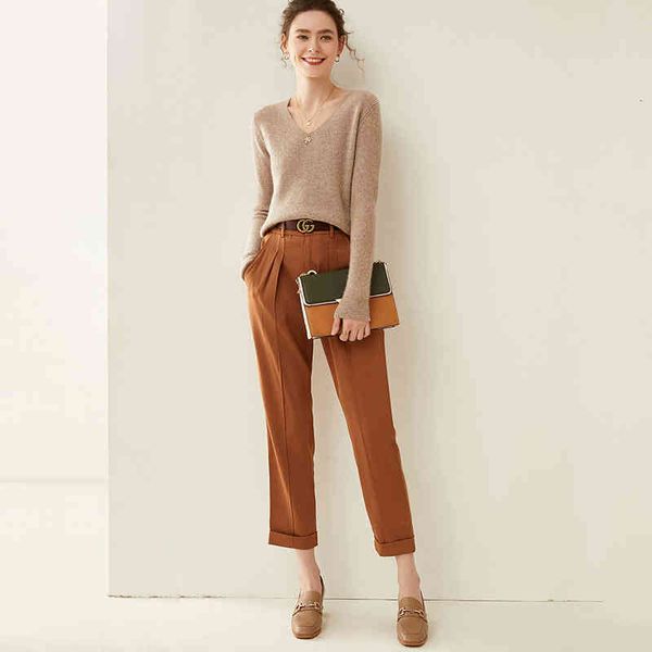 women's two piece pants autumn and winter fashion australian wool women's sweater v-neck pullover bottoming tlhm, White
women's two piece pants autumn and winter fashion australian wool women's sweater v-neck pullover bottoming tlhm, White