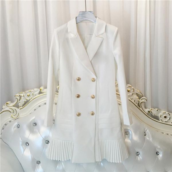 casual dresses fashion 2021 runway designer dress women's long sleeve notched collar double breasted lion buttons, Black;gray
casual dresses fashion 2021 runway designer dress women's long sleeve notched collar double breasted lion buttons, Black;gray