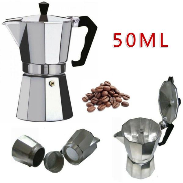 coffee pots 1x aluminum moka maker italian espresso percolator stove pot 50ml makers home kitchen supplies
coffee pots 1x aluminum moka maker italian espresso percolator stove pot 50ml makers home kitchen supplies