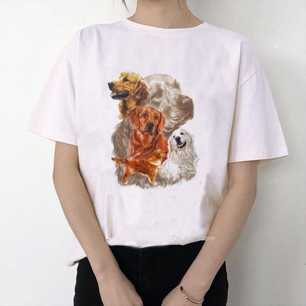 vintage golden retriever animal print womens t shirts tee femme summer female cute women log lover tshirts, White
vintage golden retriever animal print womens t shirts tee femme summer female cute women log lover tshirts, White