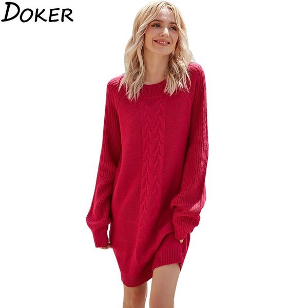 elegant solid color sweater dress women o-neck long sleeve mini dresses autumn winter ladies streetwear loose knitted dress 210423, Black;gray
elegant solid color sweater dress women o-neck long sleeve mini dresses autumn winter ladies streetwear loose knitted dress 210423, Black;gray