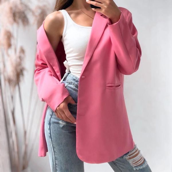 women's suits & blazers 2021 women chic oversized green blazer spring single buttons female loose suit jacket full sleeve outwear coat, White;black
women's suits & blazers 2021 women chic oversized green blazer spring single buttons female loose suit jacket full sleeve outwear coat, White;black
