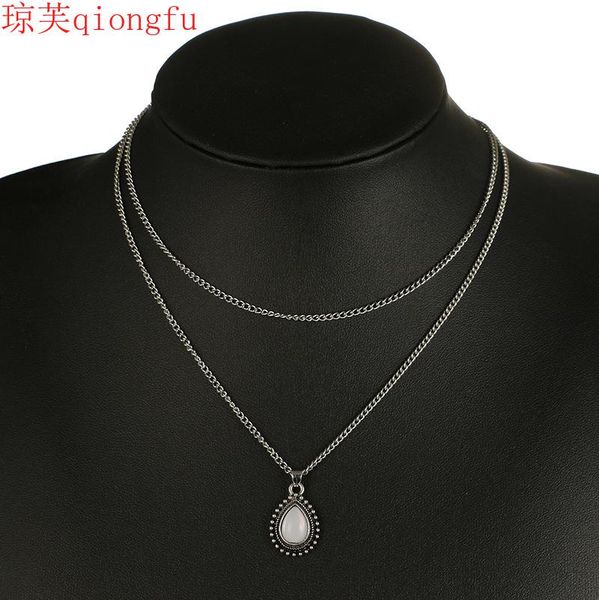 chains rose gold fashion creative metal geometric simple charm turkish style alloy water drop necklace multilayer, Silver
chains rose gold fashion creative metal geometric simple charm turkish style alloy water drop necklace multilayer, Silver