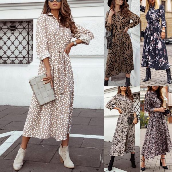 casual dresses women leopard striped dot print dress vintage elegant long sleeve botton shirt party nice vestidos plus size, Black;gray
casual dresses women leopard striped dot print dress vintage elegant long sleeve botton shirt party nice vestidos plus size, Black;gray