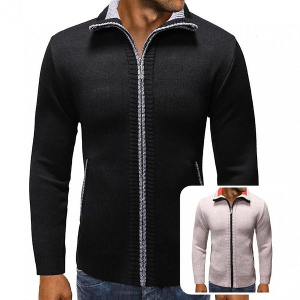 men's sweaters comfy classic stand collar solid color knitted cardigan soft texture slim fit for home, White;black
men's sweaters comfy classic stand collar solid color knitted cardigan soft texture slim fit for home, White;black