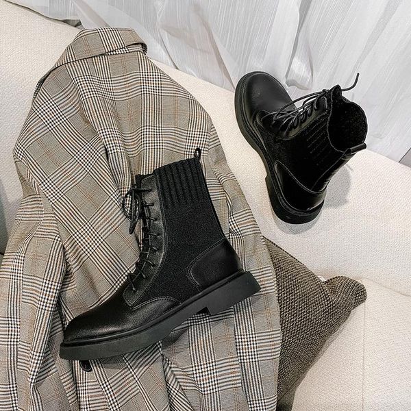 boots women's british style 2021 spring and summer elastic handsome lace-up thick-soled booties joker shoes, Black
boots women's british style 2021 spring and summer elastic handsome lace-up thick-soled booties joker shoes, Black