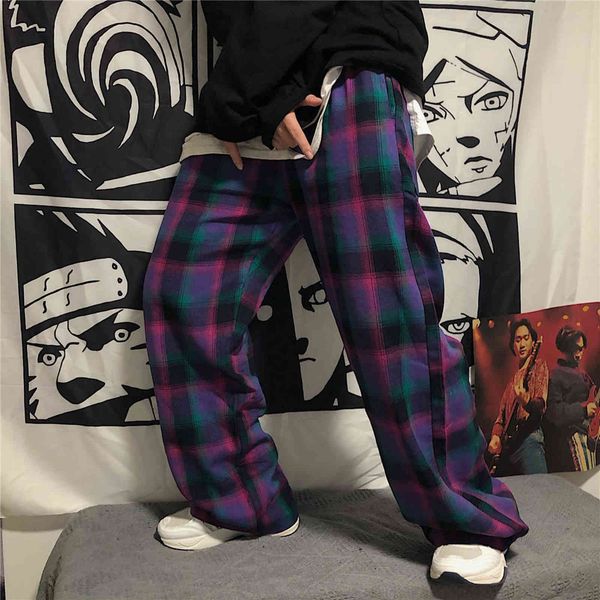 houzhou harajuku plaid pants women street style korean wide leg purple oversize checked trousers for female aesthetic 211124, Black;white
houzhou harajuku plaid pants women street style korean wide leg purple oversize checked trousers for female aesthetic 211124, Black;white