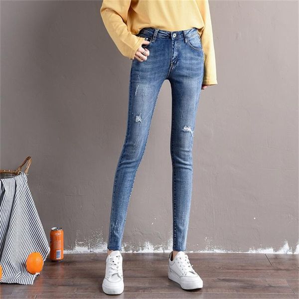 women's jeans spring 2021 small feet ankle-length pants slim thin wild skinny pencil, Blue
women's jeans spring 2021 small feet ankle-length pants slim thin wild skinny pencil, Blue