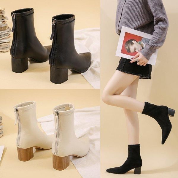 boots one yona 2021 winter fashion all-match women long plush keep warm square heel high heels zipper, Black
boots one yona 2021 winter fashion all-match women long plush keep warm square heel high heels zipper, Black