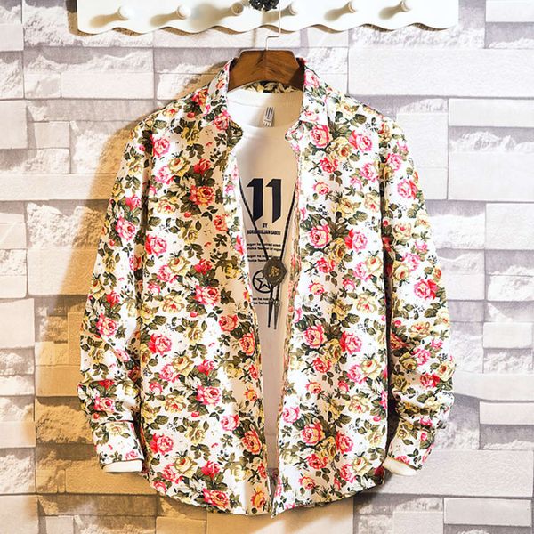 men's casual shirts shirt spring long sleeve floral men's korean slim trend fashion casual piic i783, White;black
men's casual shirts shirt spring long sleeve floral men's korean slim trend fashion casual piic i783, White;black