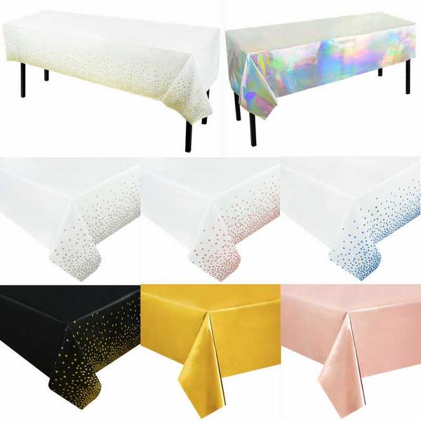 disposable dinnerware 137*274cm party tablecloth decoration rose gold pink blue dot plastic table cover for wedding birthday supplies
disposable dinnerware 137*274cm party tablecloth decoration rose gold pink blue dot plastic table cover for wedding birthday supplies