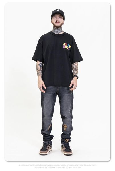 men's t-shirts astroworld travis scosummer t-shirt colorful letter printing round neck stitching high street loose short-sleeved, White;black
men's t-shirts astroworld travis scosummer t-shirt colorful letter printing round neck stitching high street loose short-sleeved, White;black