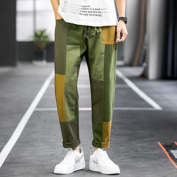 hip pants vintage color green patchwork cargo harem pant canvas streetwear harajuku jogger cotton trousers men's, Black
hip pants vintage color green patchwork cargo harem pant canvas streetwear harajuku jogger cotton trousers men's, Black