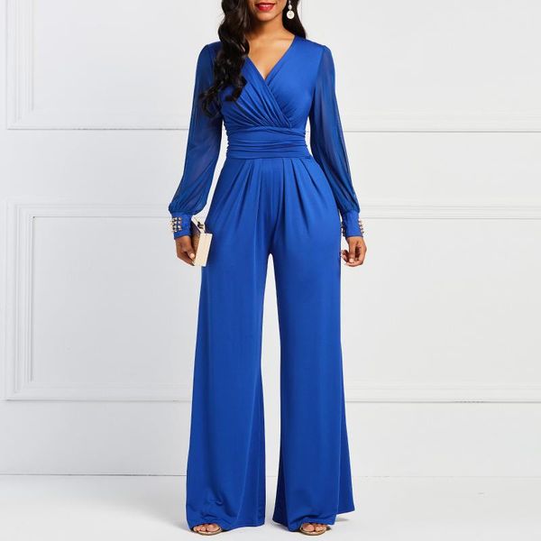 women's jumpsuits & rompers plain pleated wide legs royal blue elegant african autumn female 2021 loose high waist, Black;white
women's jumpsuits & rompers plain pleated wide legs royal blue elegant african autumn female 2021 loose high waist, Black;white