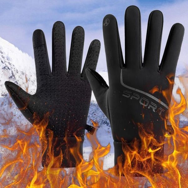 sports gloves winter with buckle men's and women's non-slip plus velvet keep warm riding mittens thickened windproof, Black
sports gloves winter with buckle men's and women's non-slip plus velvet keep warm riding mittens thickened windproof, Black